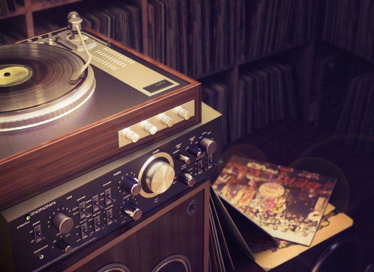 Виниловый проигрыватель DJ 80е