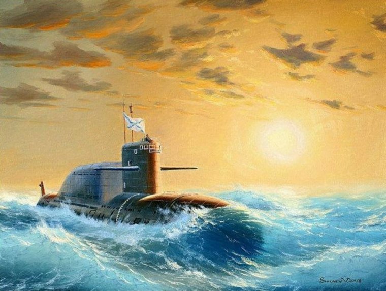 Художник Владимир Мухачев картины. Подводные лодки