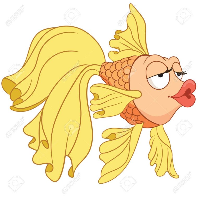 Золотая рыбка мультяшный