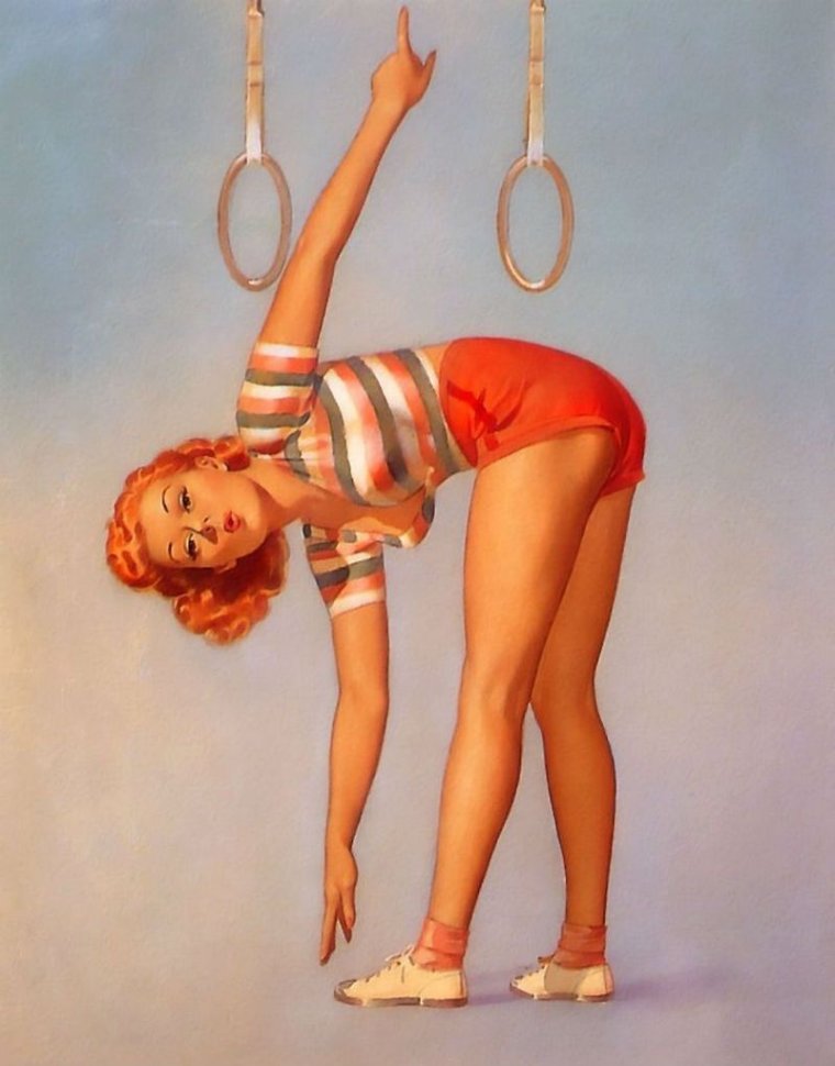 Спортивная девушка пин ап