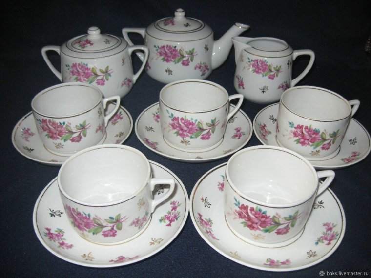 Дулевский Советский фарфор чайный сервиз