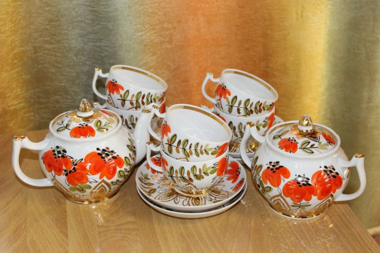 Вербилки фарфоровый завод чайный сервиз СССР