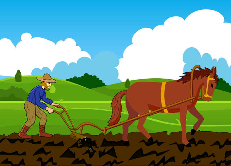Крестьянин с плугом