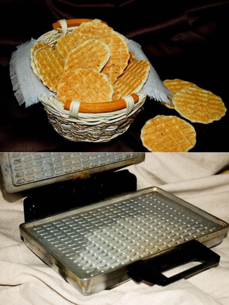 Пряники в вафельнице