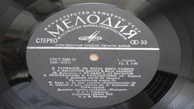 Фирма граммофонных пластинок «мелодия»