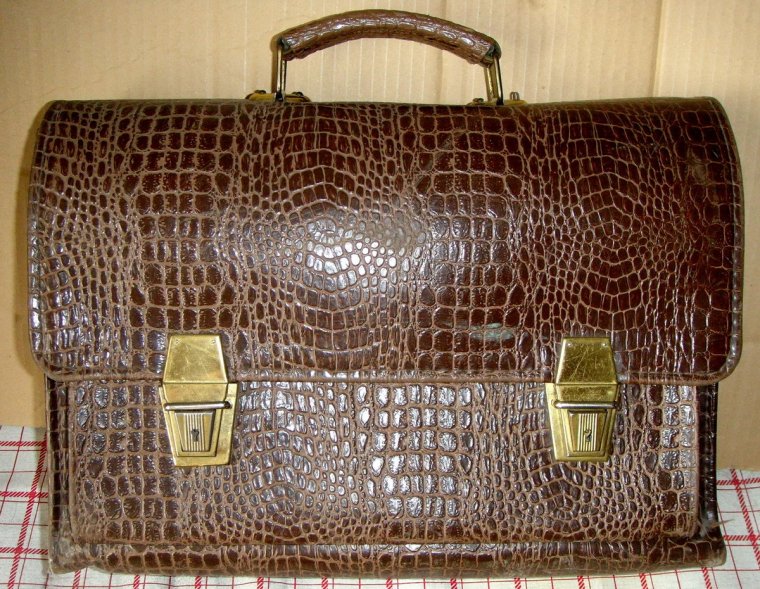 Старый Советский кожаный портфель