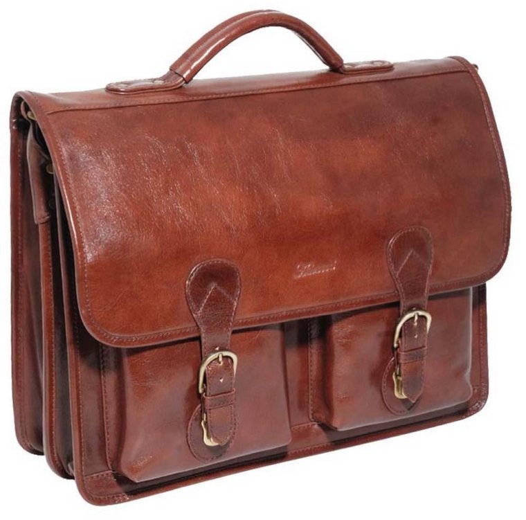 Старинный кожаный портфель