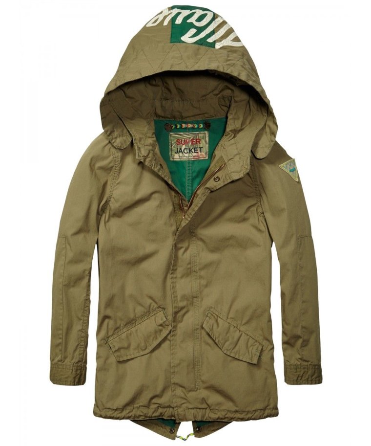 Брезентовая куртка с капюшоном