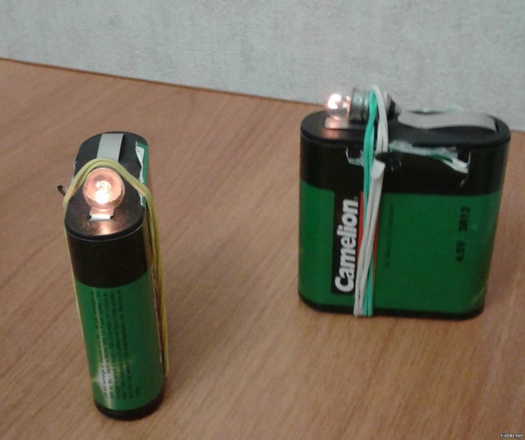 Советская батарейка 4.5 фонарик