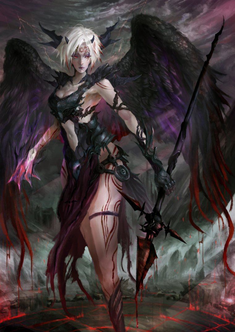 Полуангел полудемон девушка