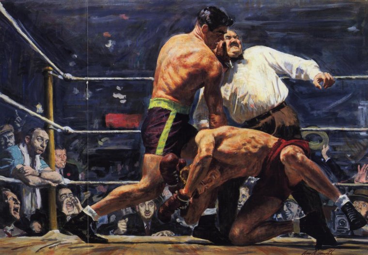 Боксер живопись