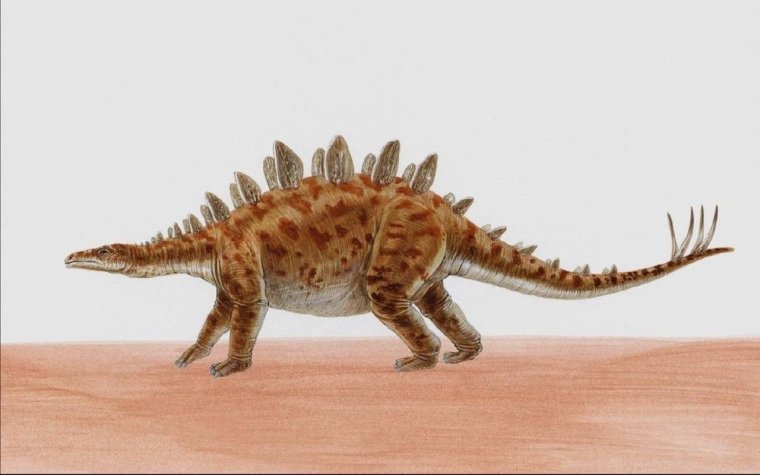 Травоядный динозавр с шипами на хвосте