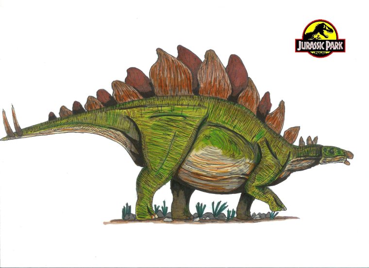 Динозавр с шипами на спине