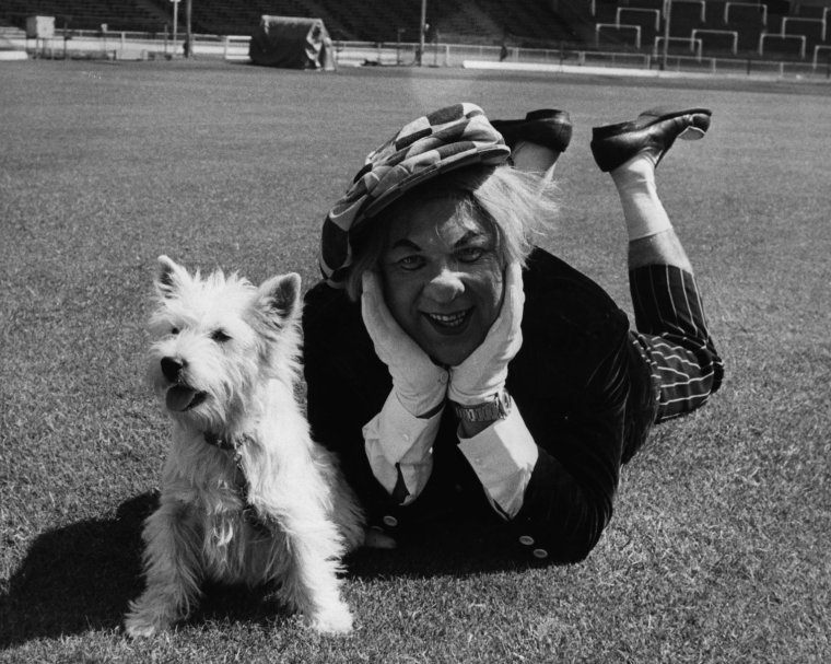 Олег Попов с собакой