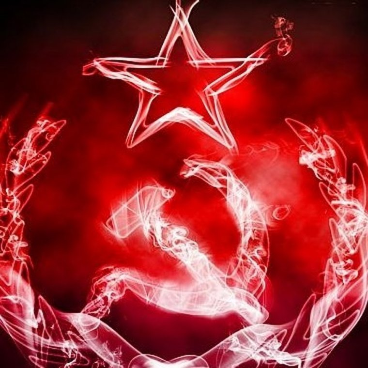 Неоновый флаг СССР