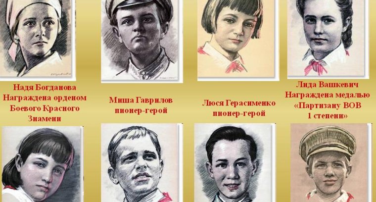 Дети пионеры герои Великой Отечественной войны