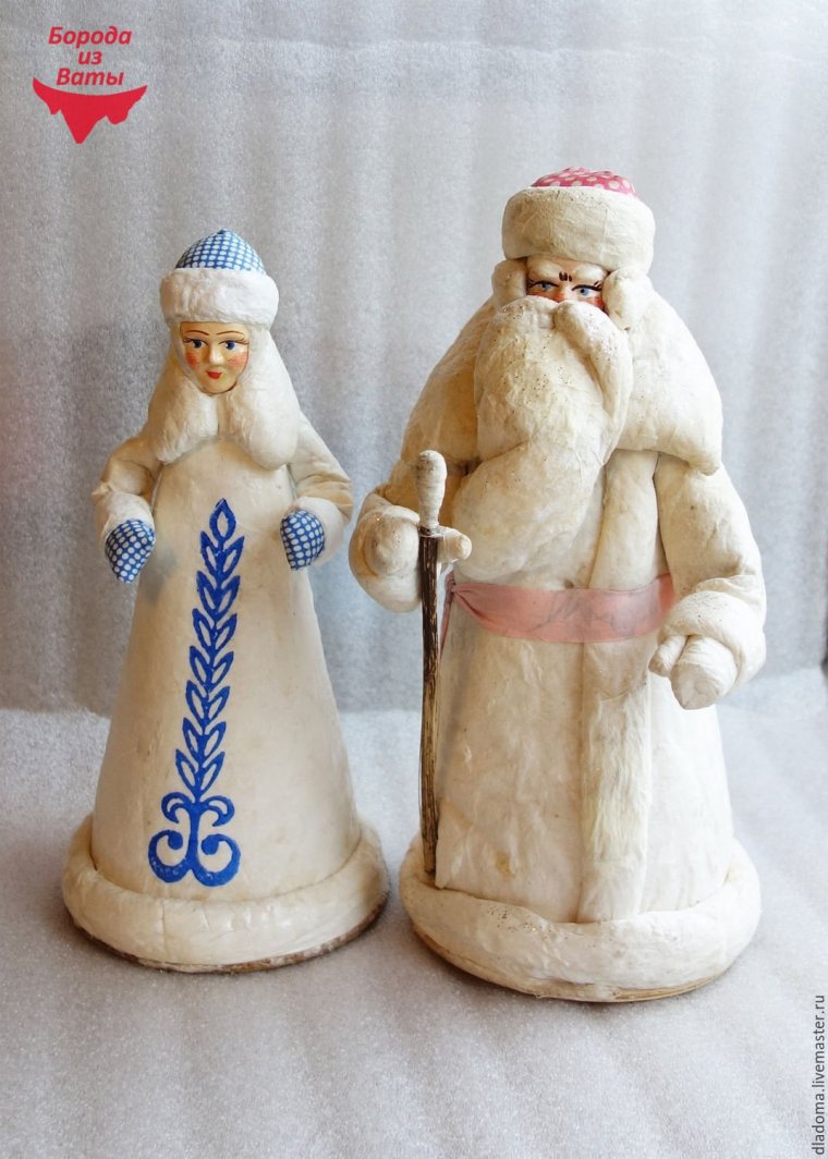 Ватные дед Мороз и Снегурочка
