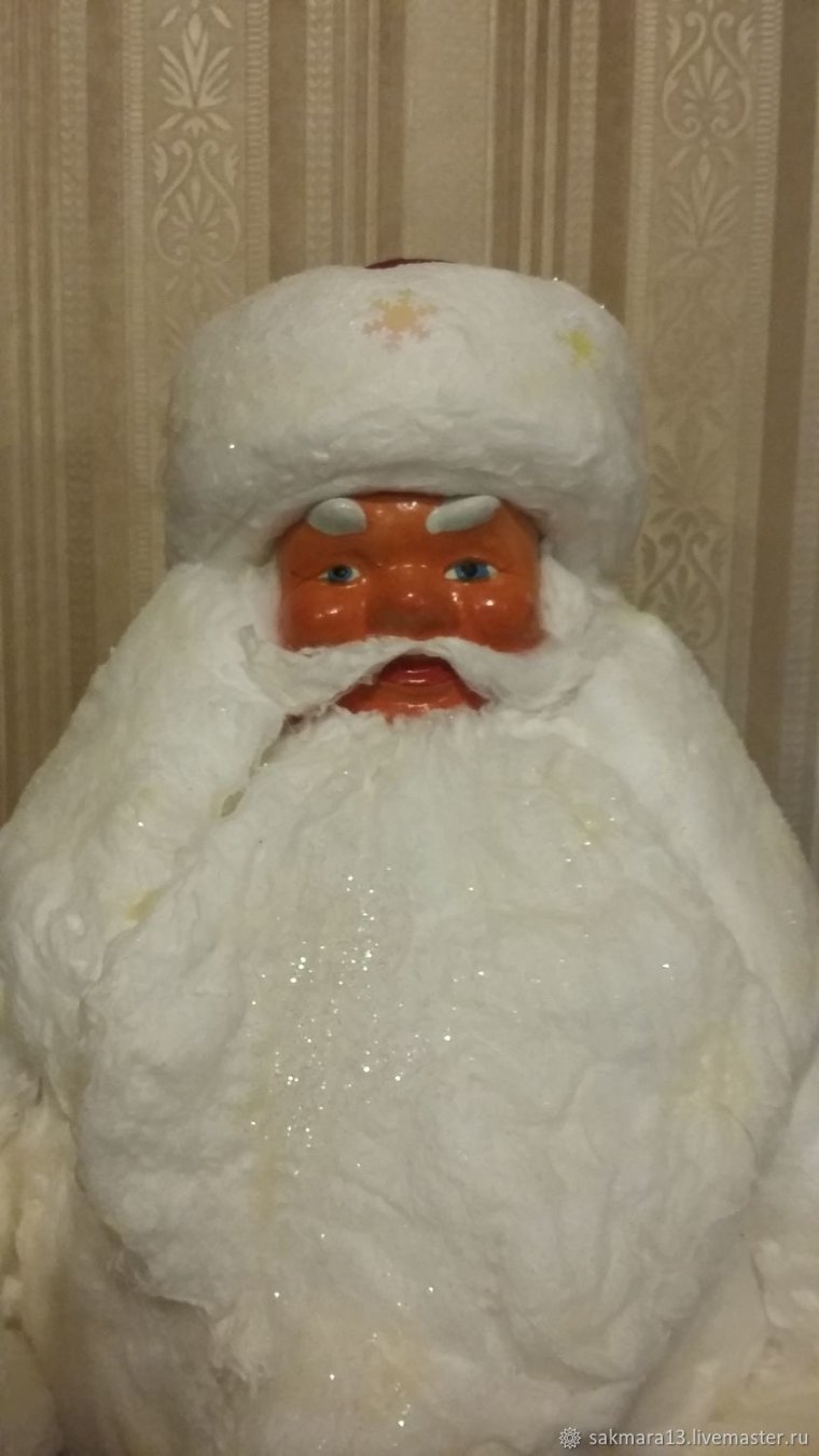 Реставрация ватного Деда Мороза