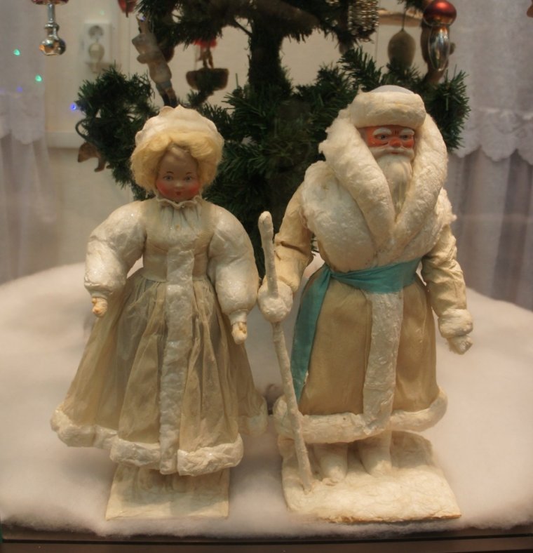 Ватные дед Мороз и Снегурочка СССР