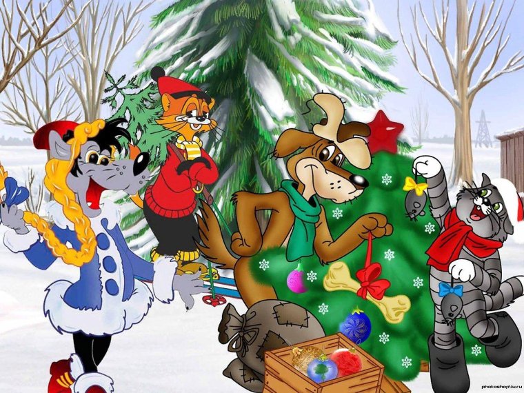 Зима в Простоквашино мультфильм