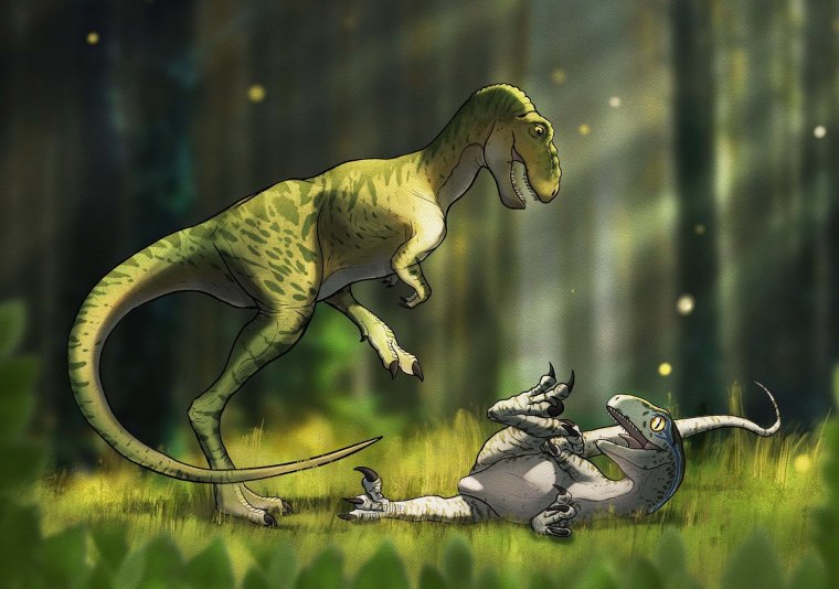 Тирекс динозавр и Раптор