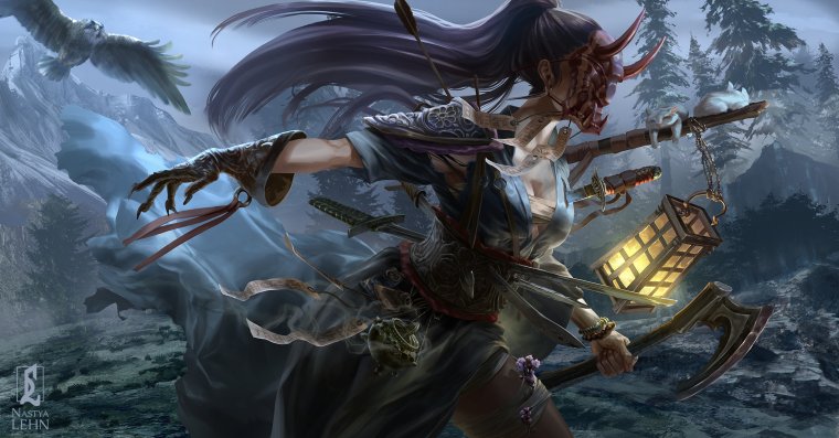 Девушка демон Самурай