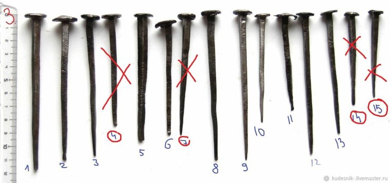 Кованые гвозди NSZZ 22мм