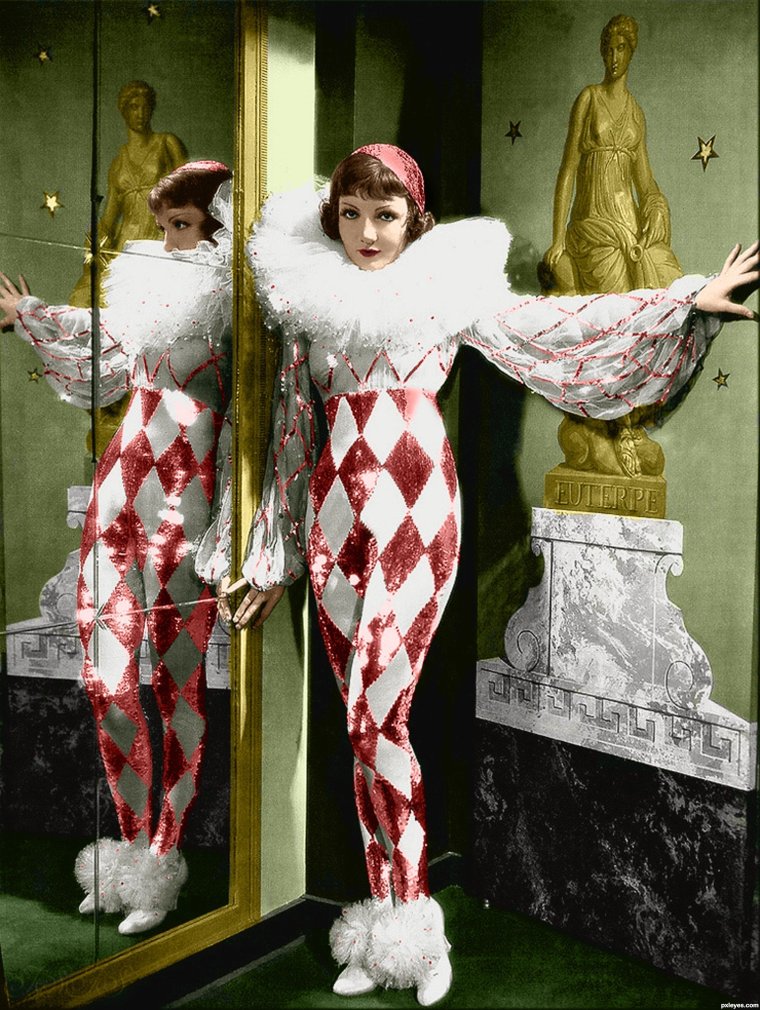 Костюмы арлекинов и Шутов ретро Винтаж