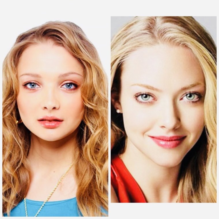 Екатерина Вилкова похожа на Аманду Сейфрид