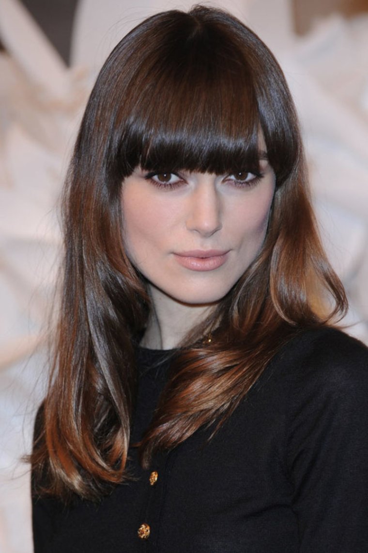 Кира Найтли с прямой челкой