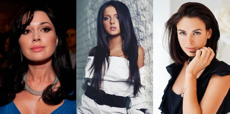 Российские звезды брюнетки