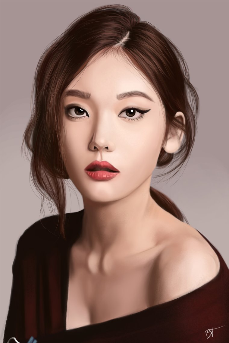 Портрет девушки азиатской внешности