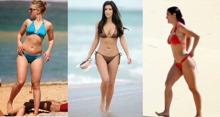 Сальма Хайек в полный рост в купальнике