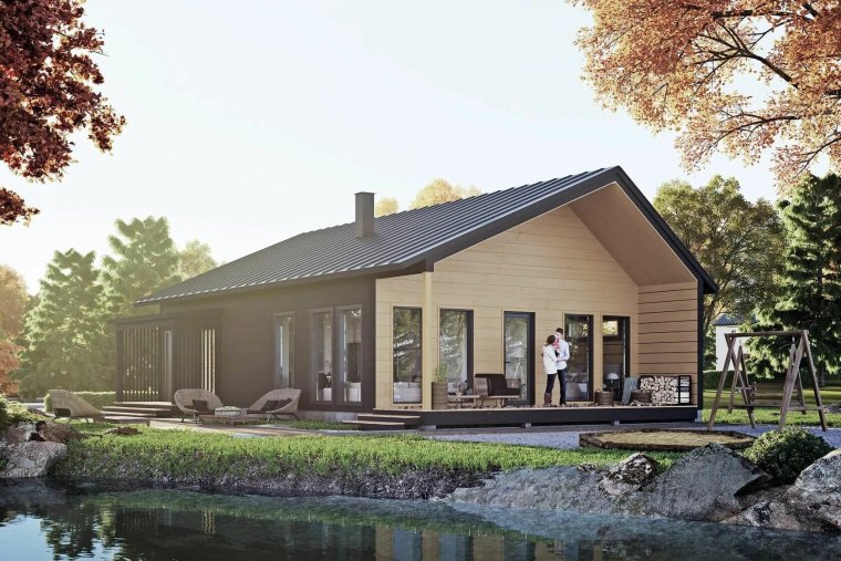 Скандинавский каркасник одноэтажный