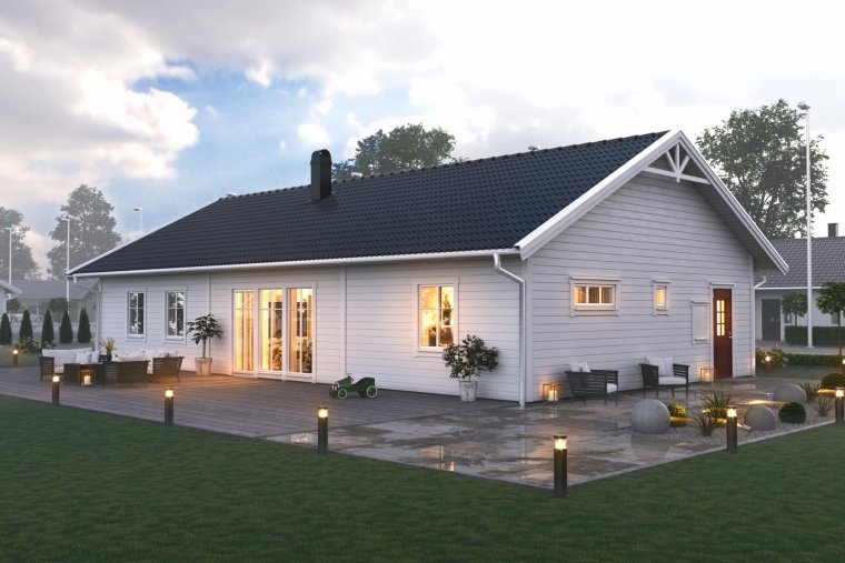 Финский дом одноэтажный 126м2