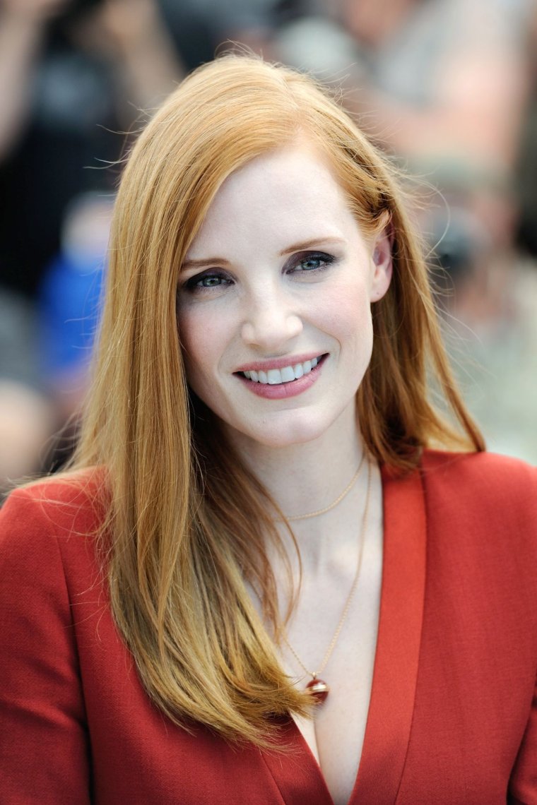 Джессика Честейн рыжие волосы