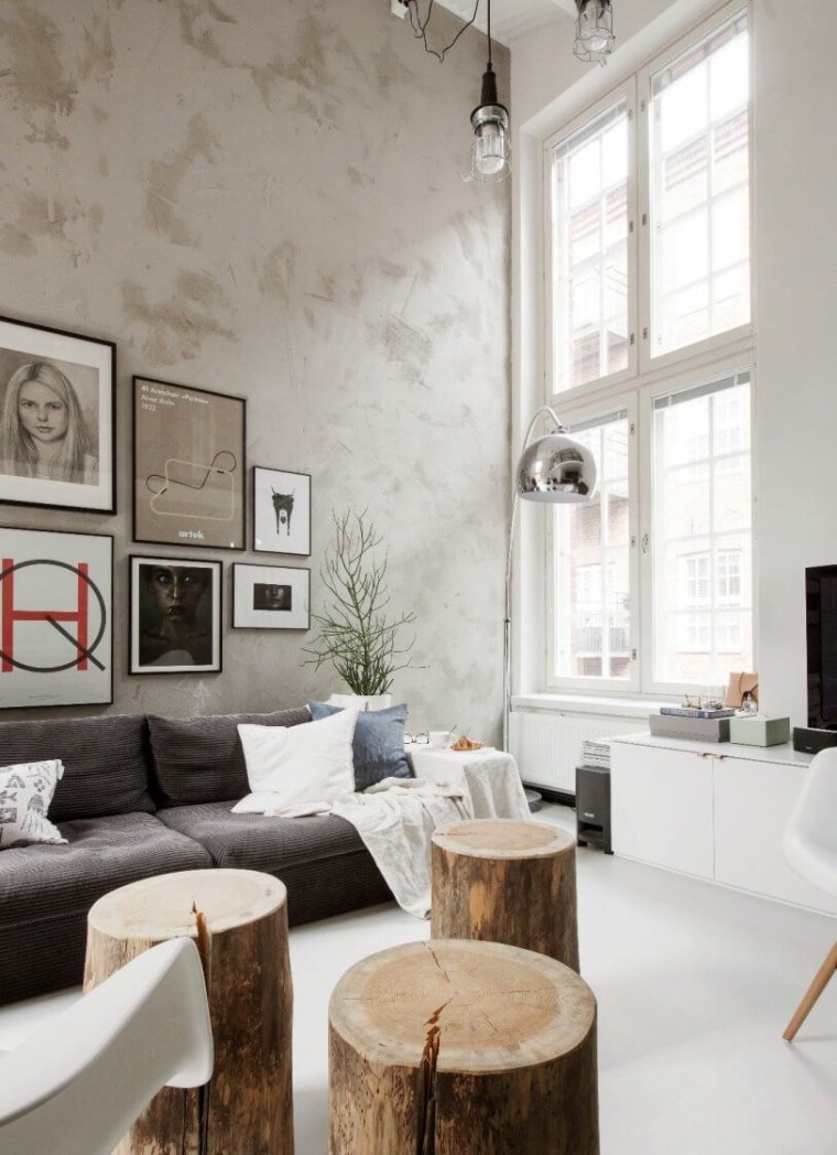 Гостиная Сканди лофт