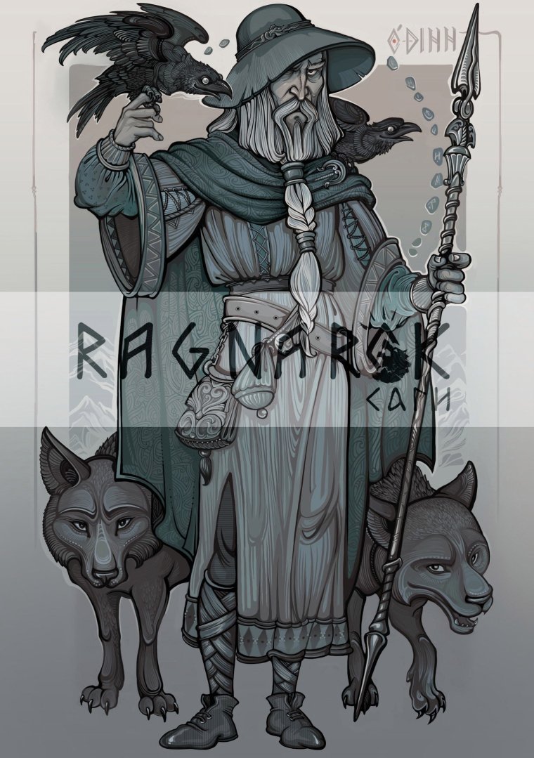 Один и Локи Скандинавская мифология