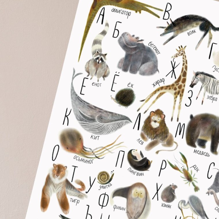 Алфавит Постер Сканди