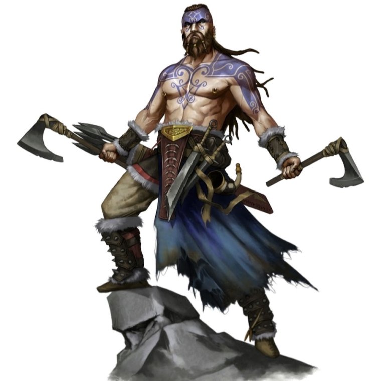 Полуорк варвар Pathfinder