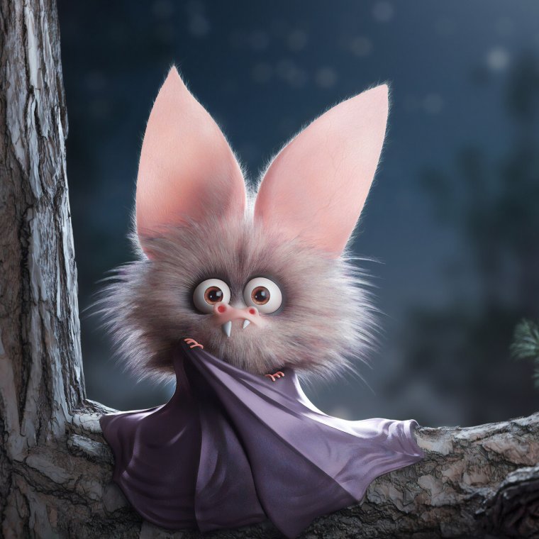 Летучая мышка из мультика