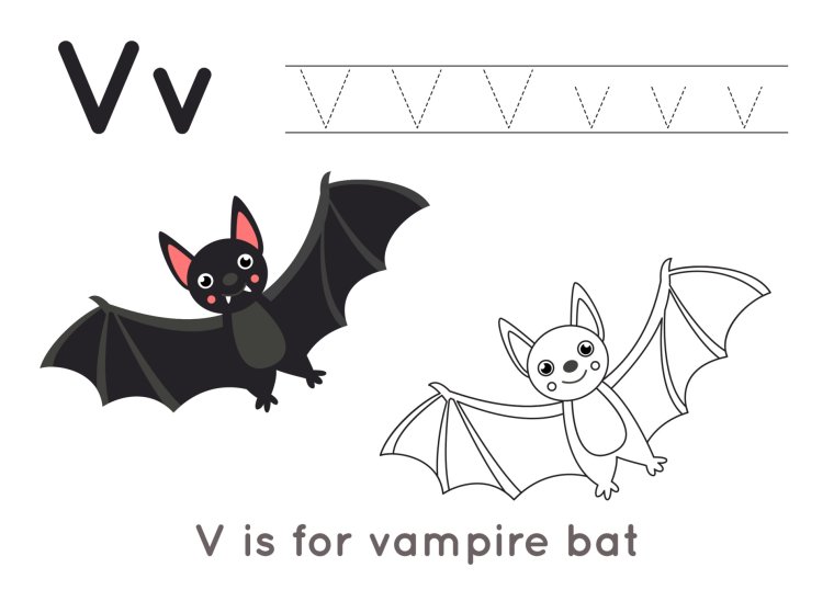 Letter v Vampire