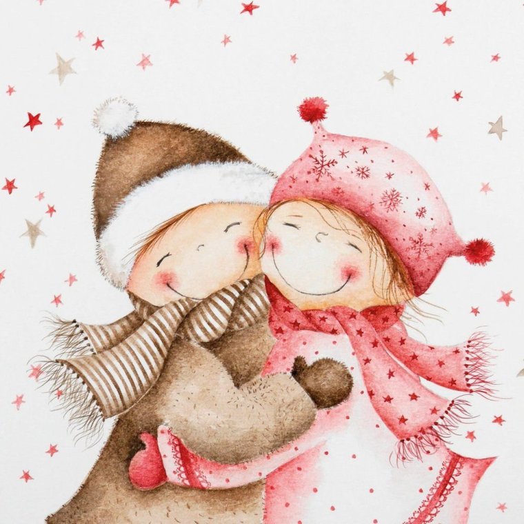 Милые зимние иллюстрации