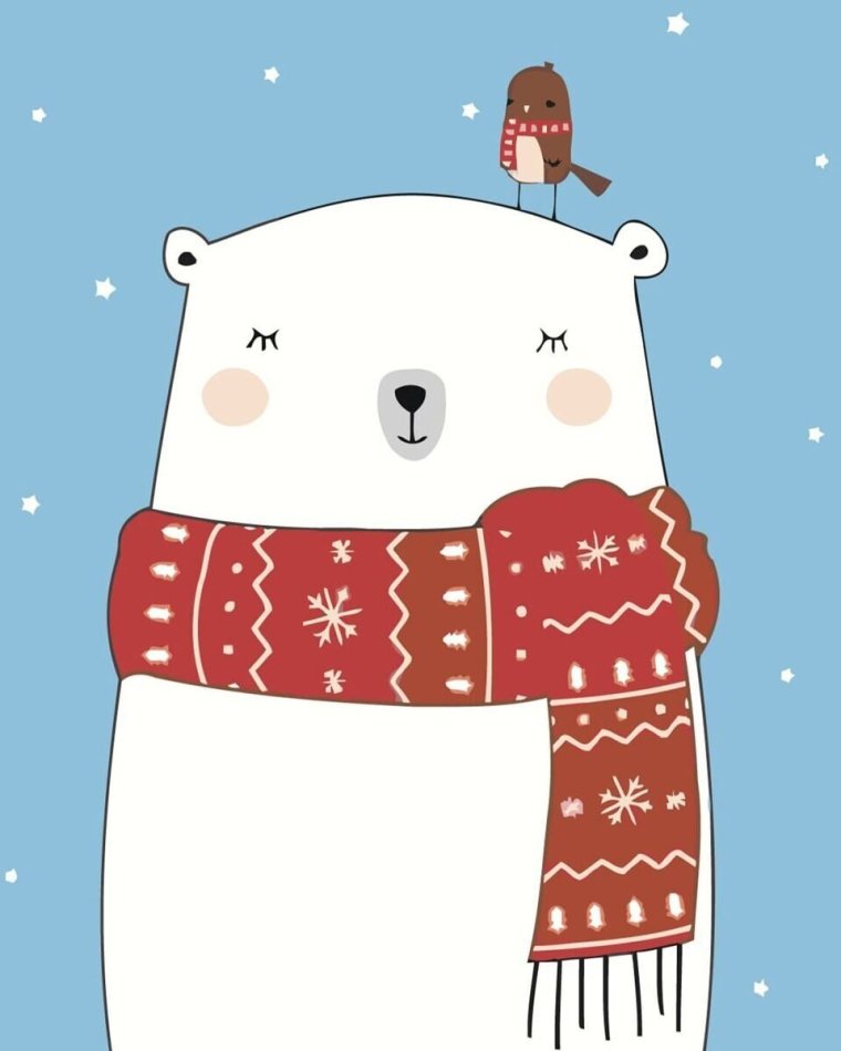 Новогодние постеры в скандинавском стиле