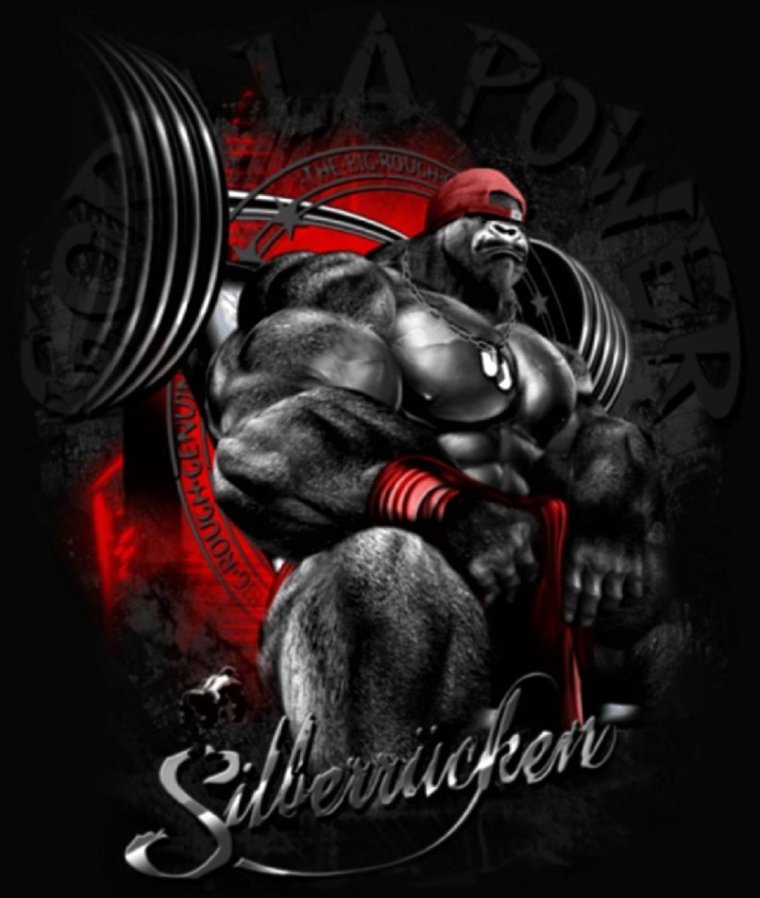 Горилла со штангой