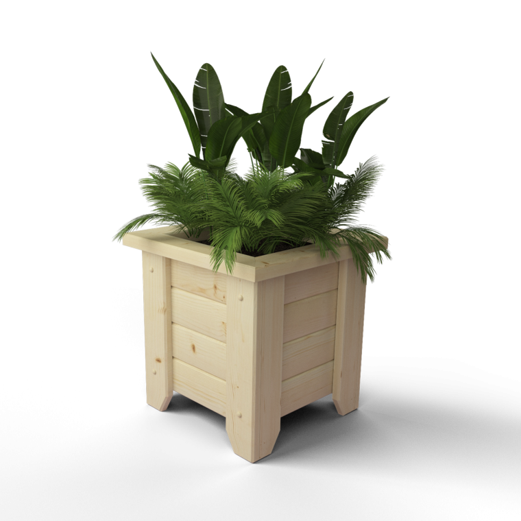 Деревянные кашпо для цветов