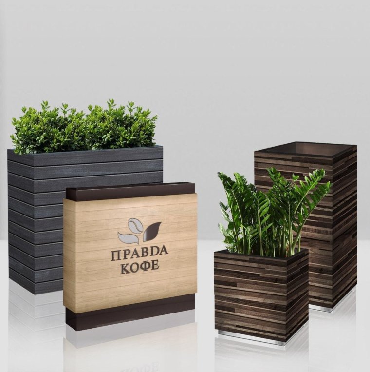 Кашпо деревянное Экотерм