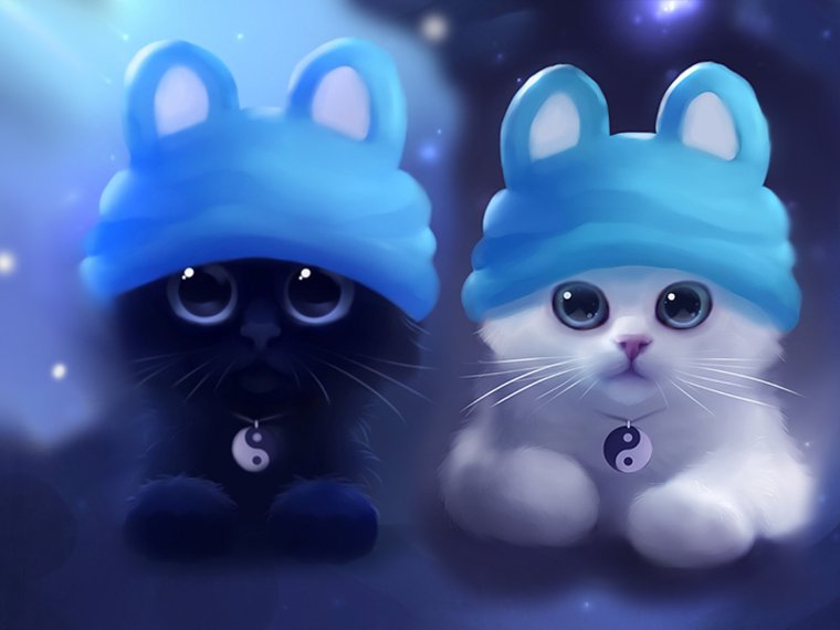 Котенок в шапочке