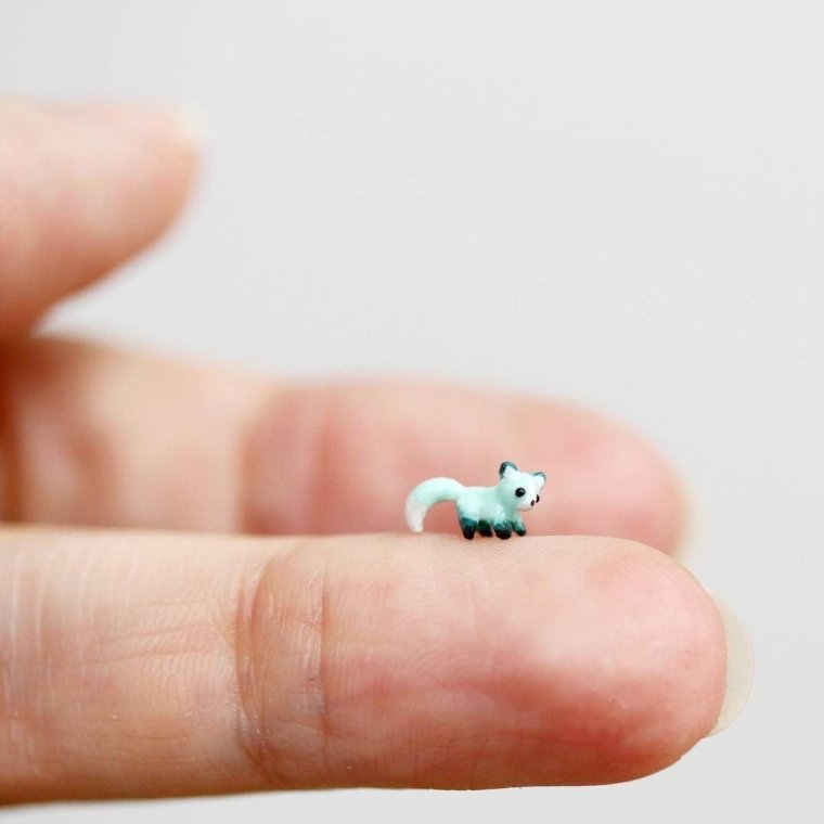 Миниатюрные фигурки животных из полимерной глины