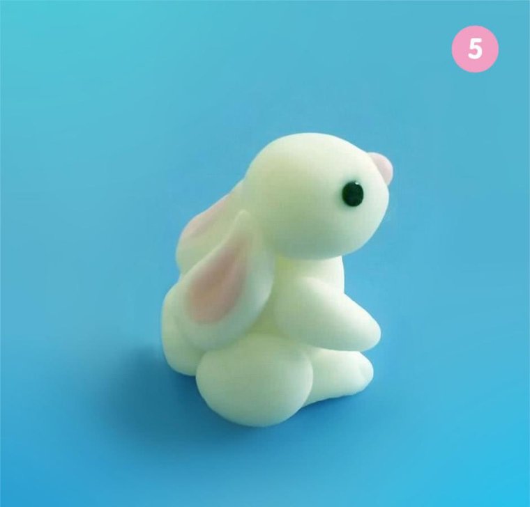 Лепка зайца из пластилина